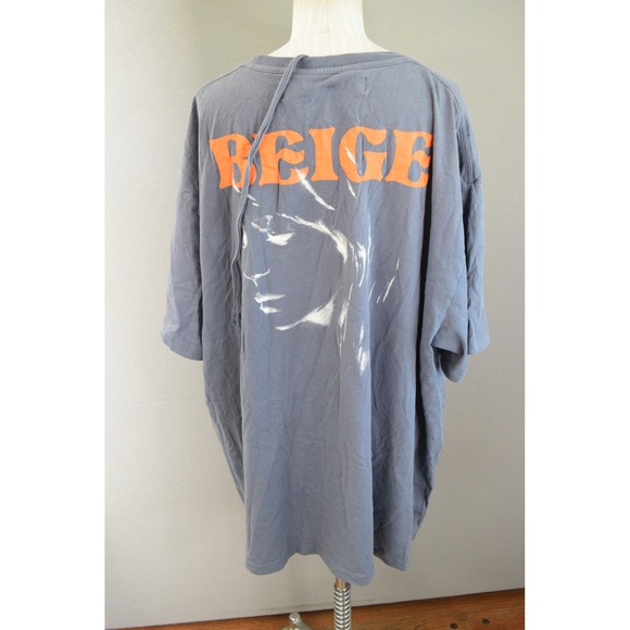 OFF WHITE "MAIN LABEL" Grey "BEIGE" Graphic T Shirt Size XXL Made in Portugal - Picture 4 of 11